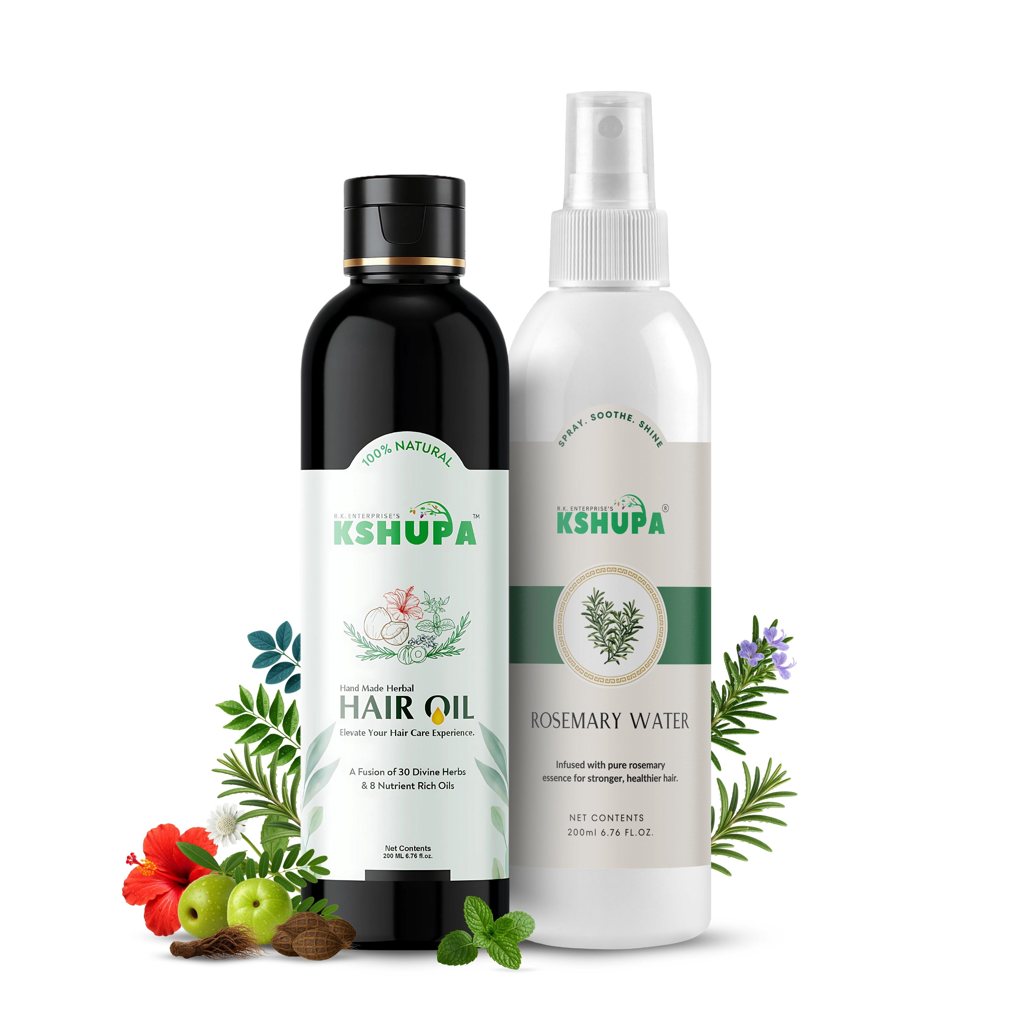 Hair Oil + Rosemary Water Combo | Scalp & Hair Care