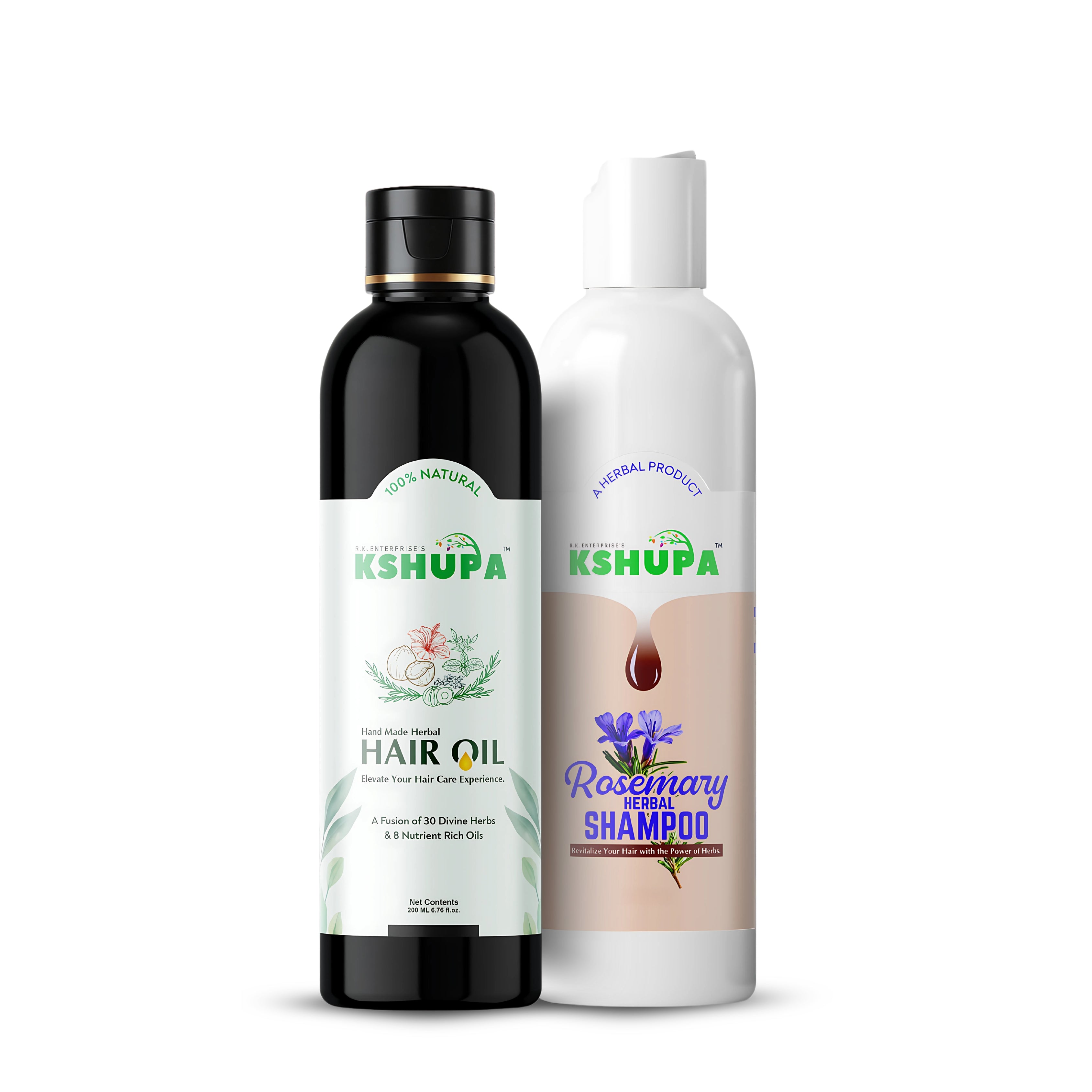 Hair Care Combo | Herbal Hair Oil + Rosemary Shampoo