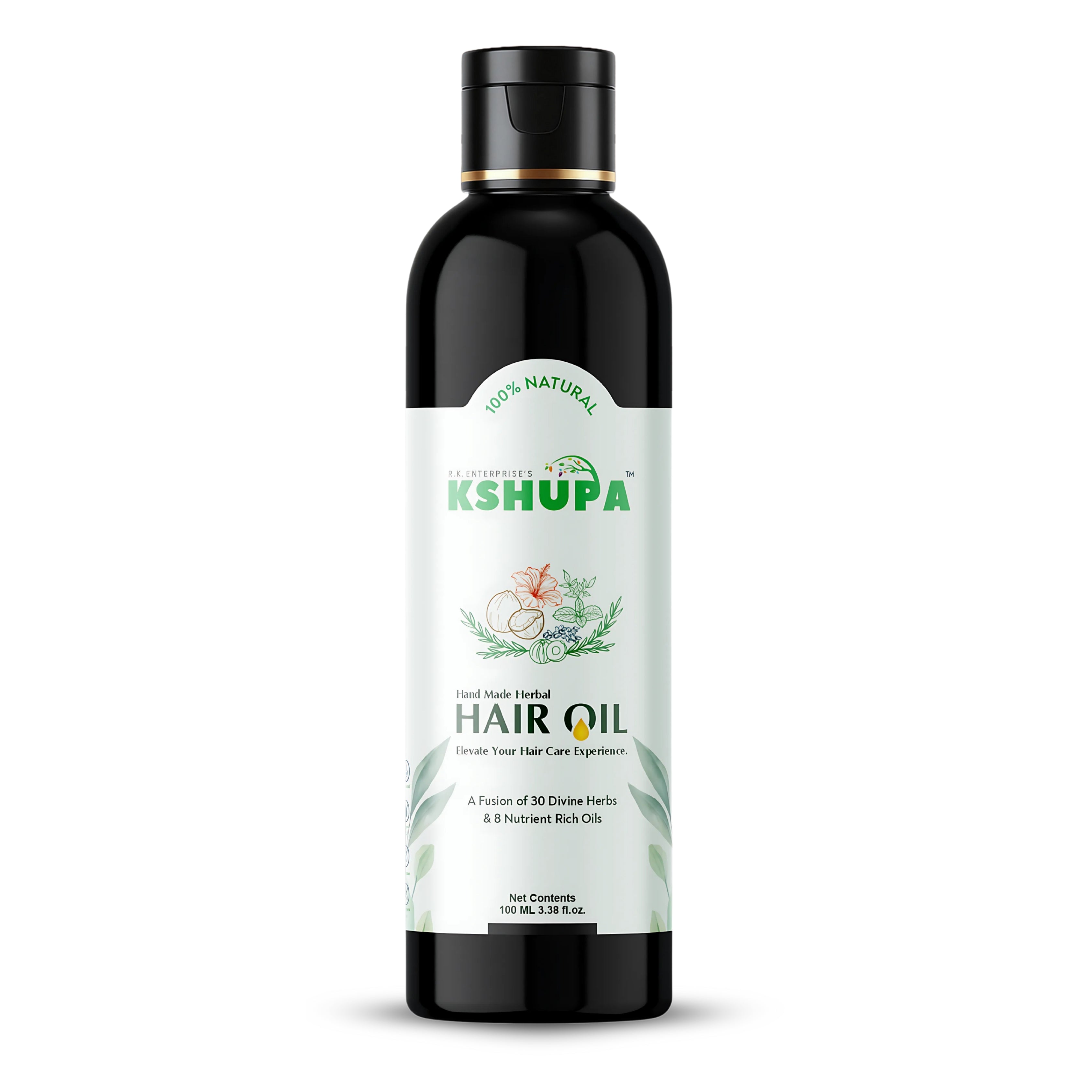 Handmade Ayurvedic Hair Oil | 32 Herbs & 8 Cold-Pressed Oils