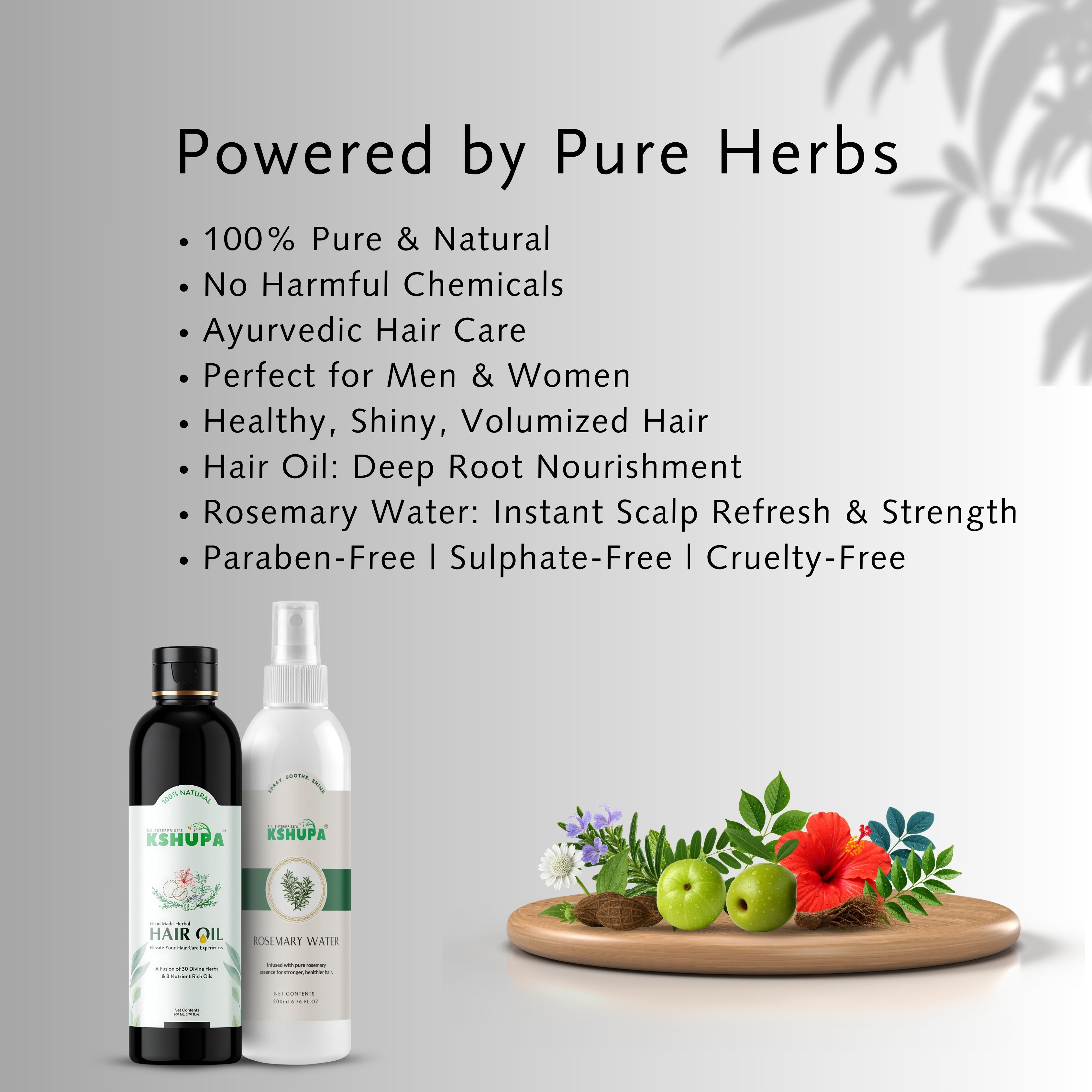 Hair Oil + Rosemary Water Combo | Scalp & Hair Care