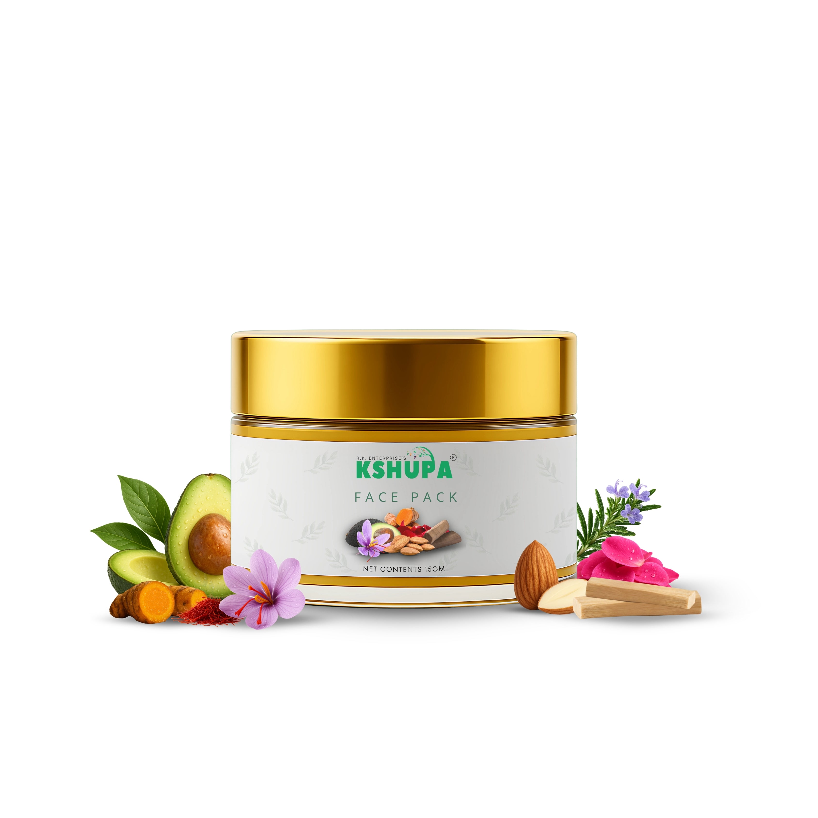 Natural Face Pack | Multani Mitti, Turmeric & Saffron