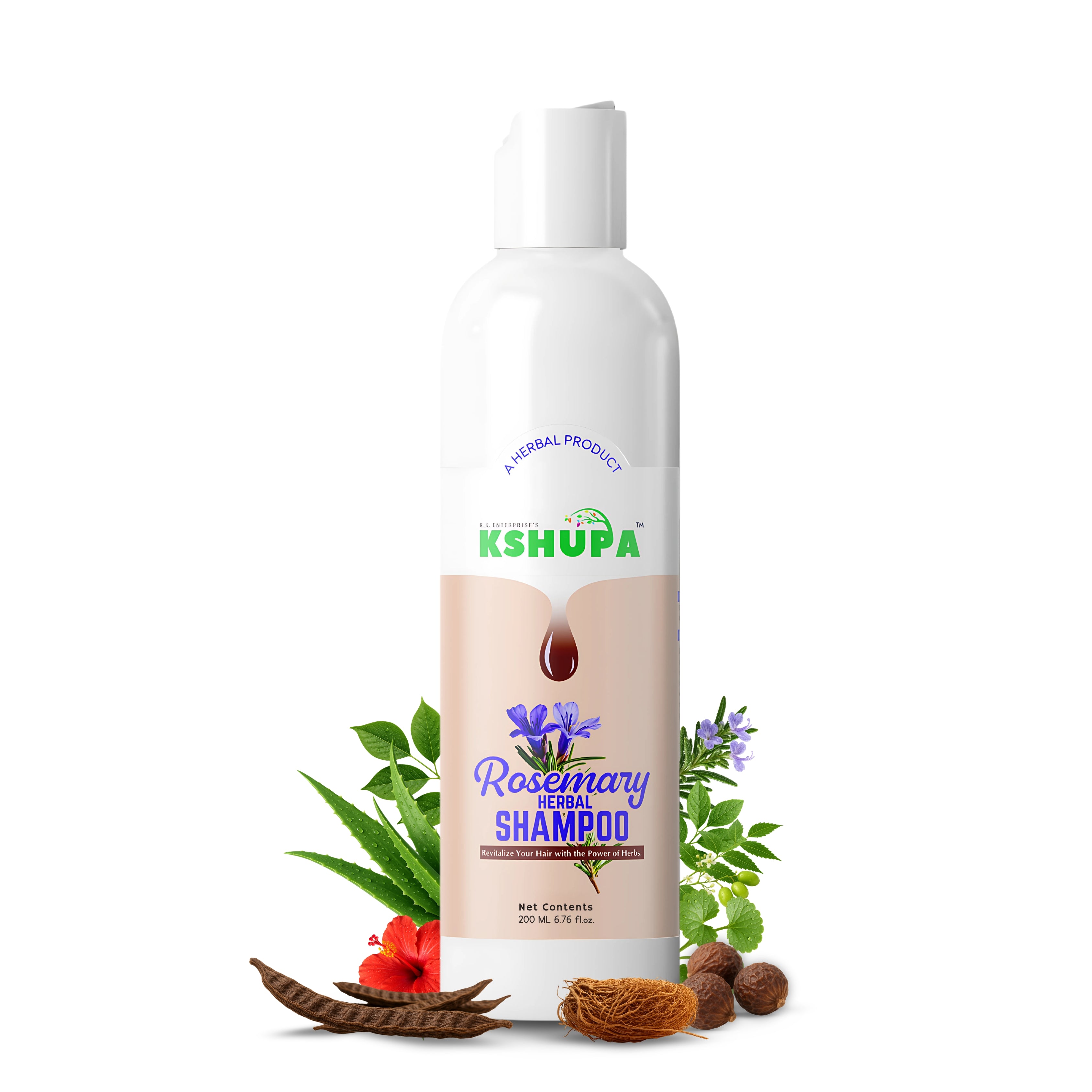 Rosemary Herbal Shampoo | Sulfate-Free Hair Fall Care & Dandruff Control