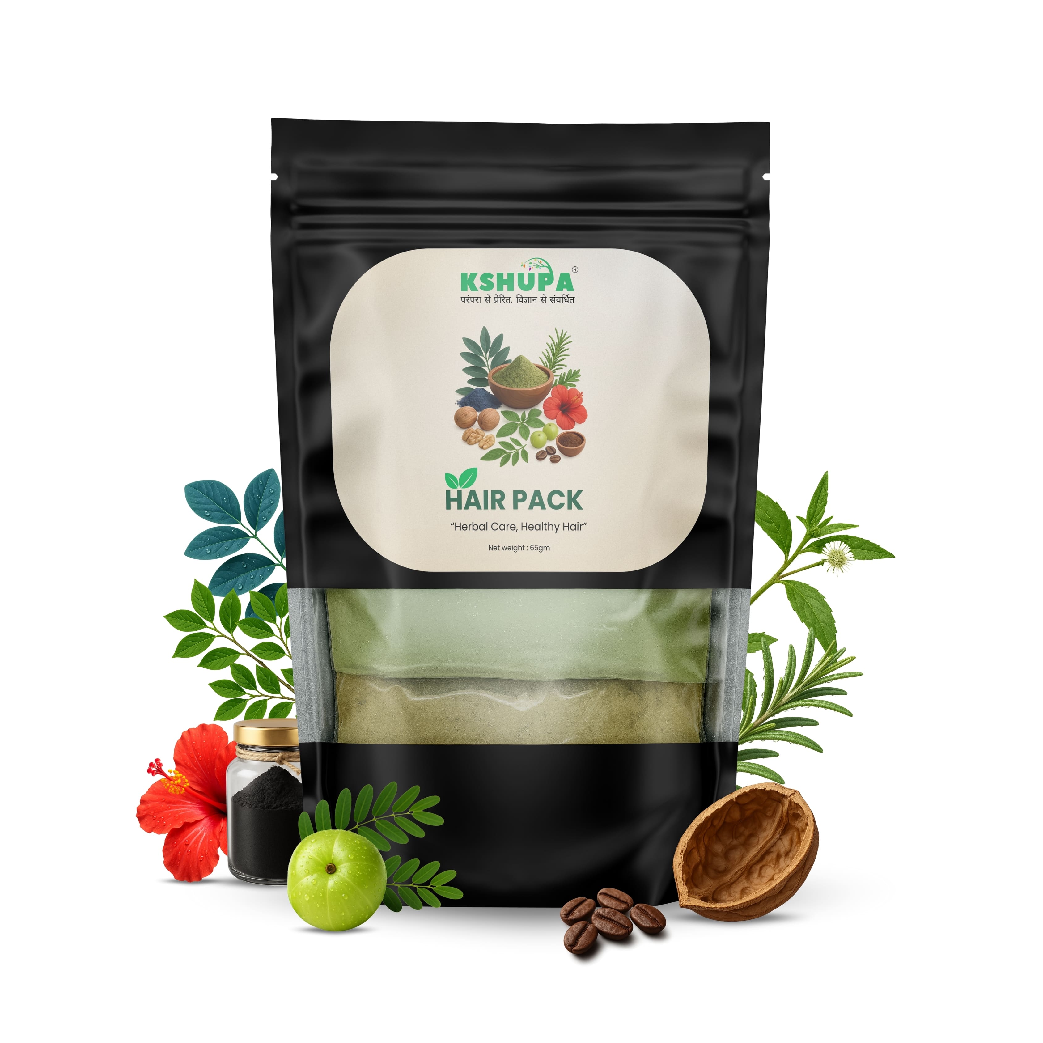 Ayurvedic Hair Pack | Indigo, Henna & Amla | Ammonia-Free, Shine & Greying Control