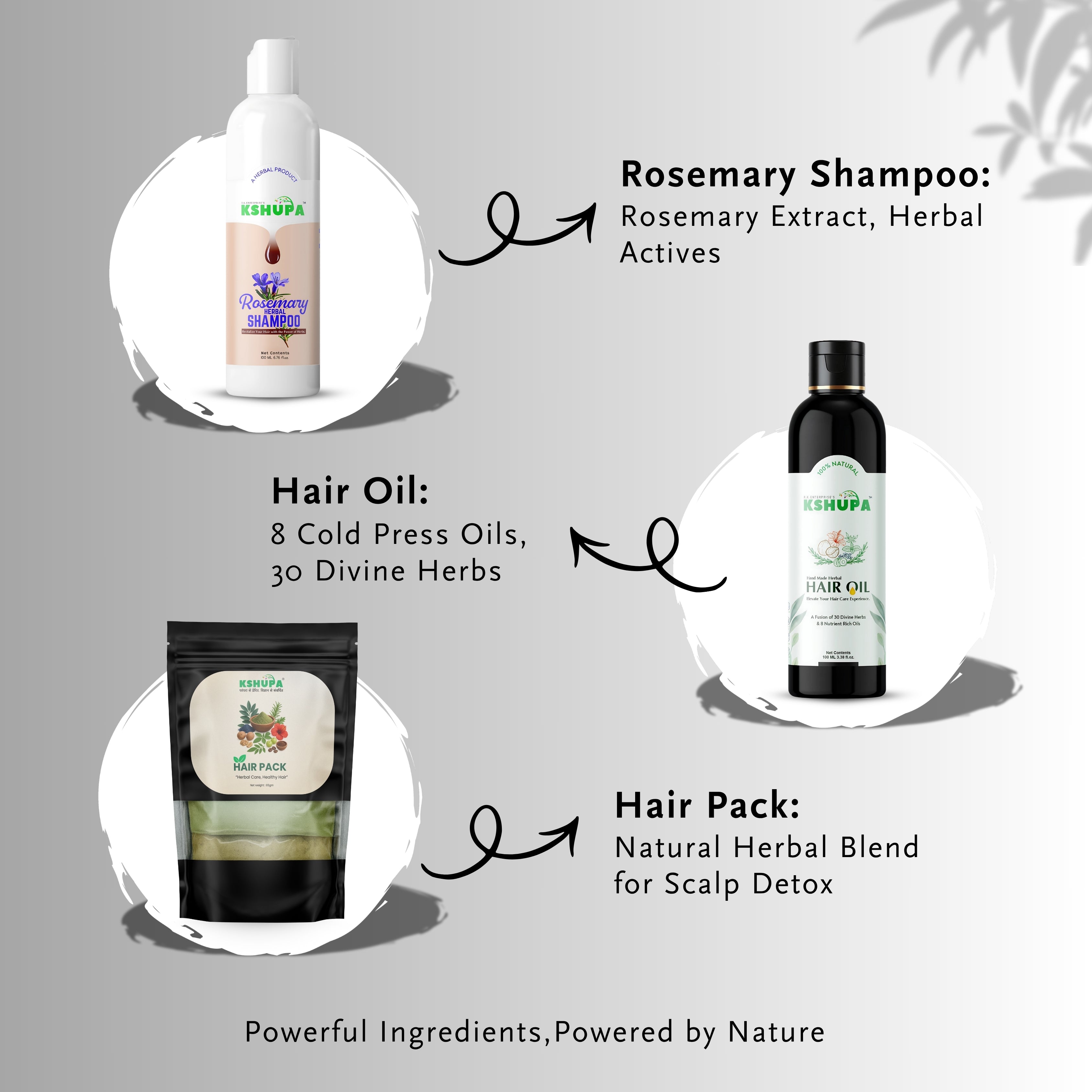 Total Hair Care Trio | Hair Oil + Shampoo + Hair Pack