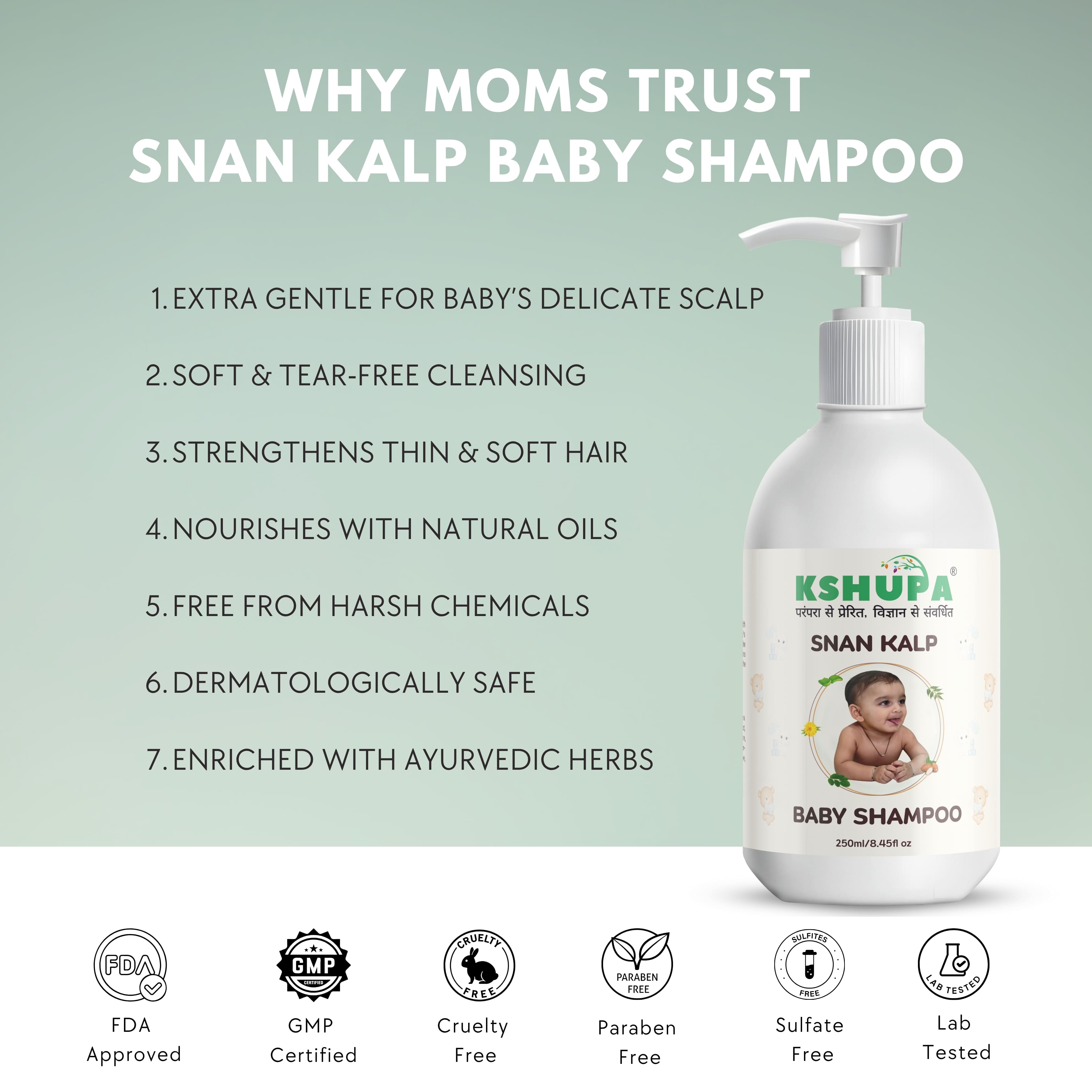 Snan Kalp Baby Shampoo | Tear-Free with Calendula