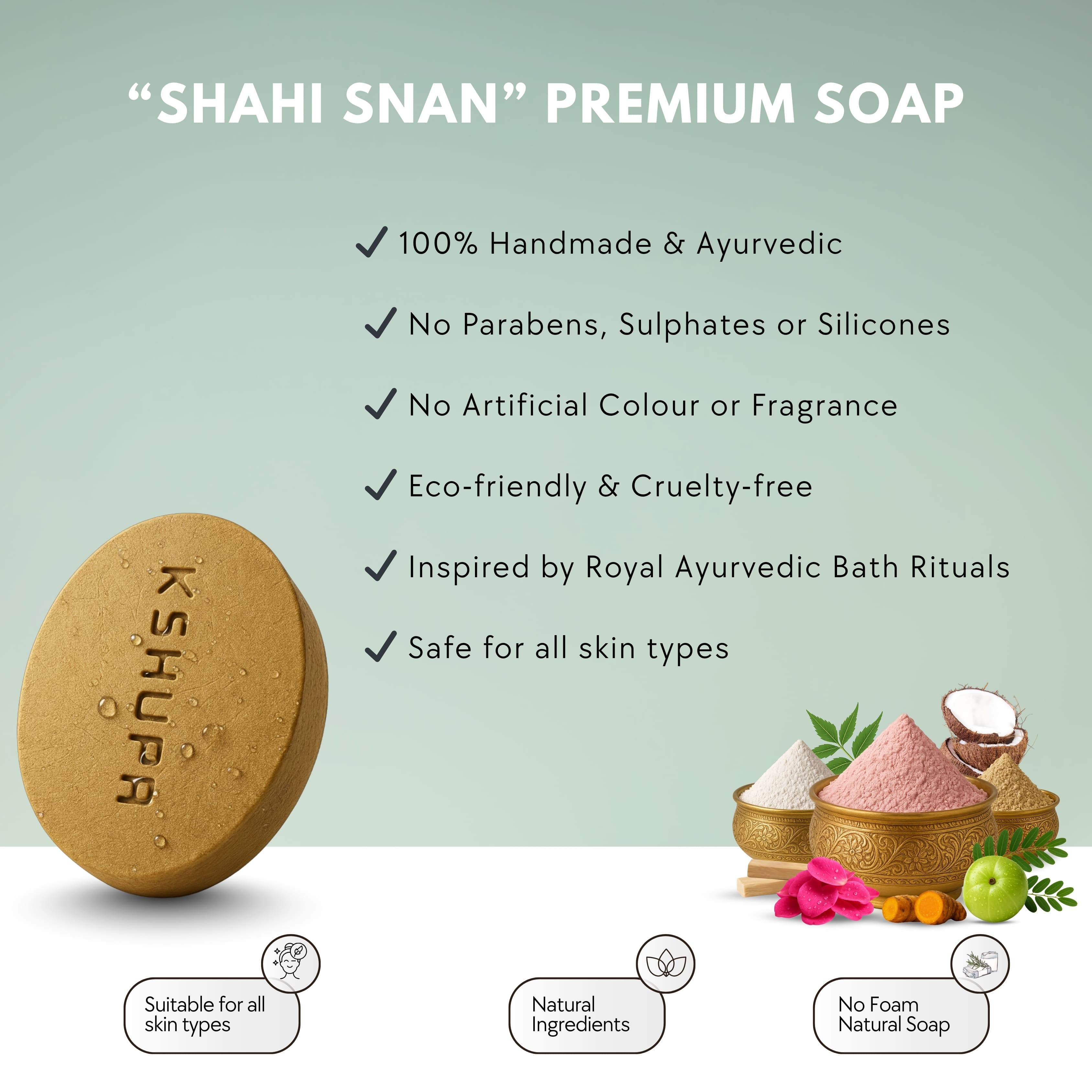 Shahi Snan Premium Ubtan Soap | Rose, Honey & Amla
