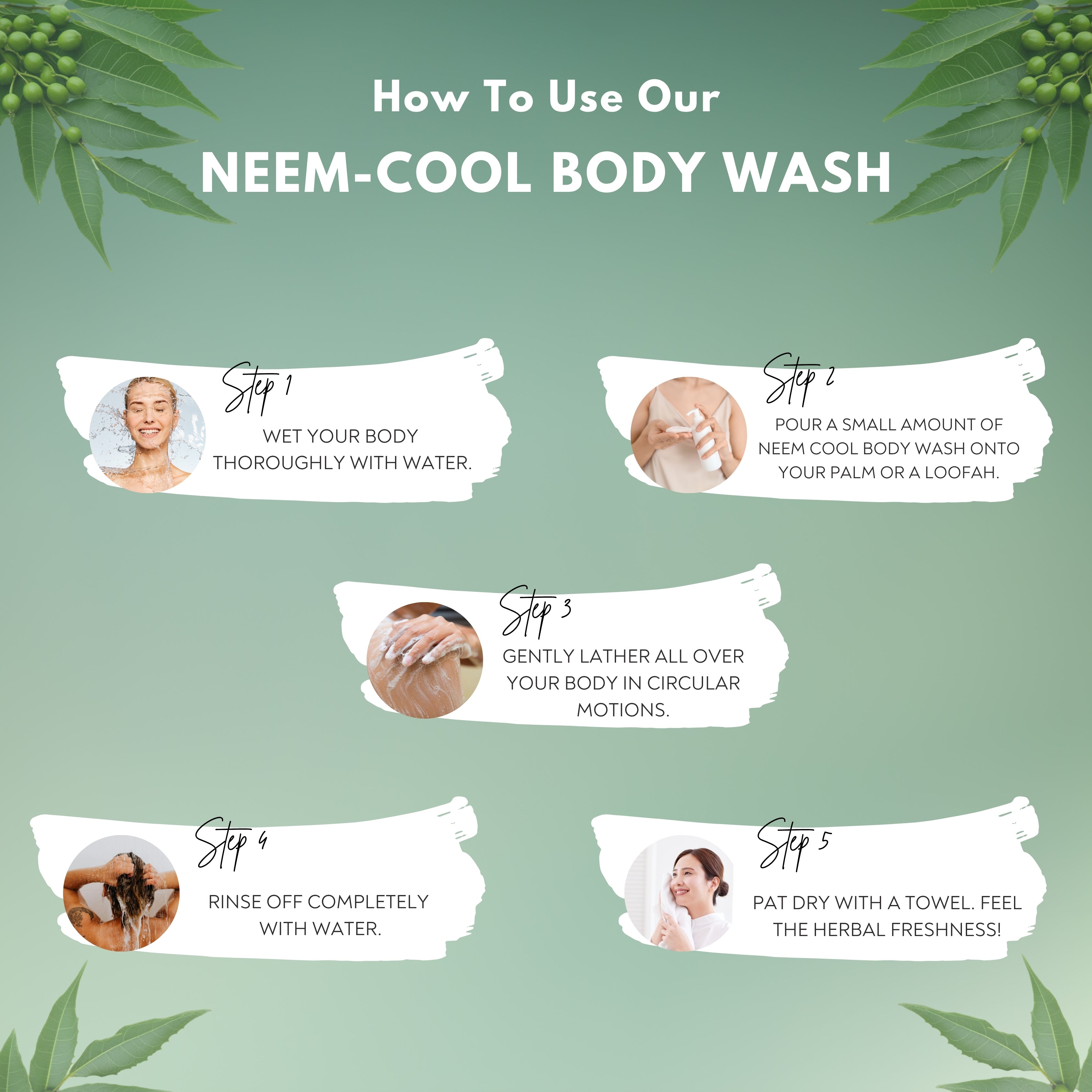 Neem-Cool Body Wash | Neem & Mint Herbal Shower Gel