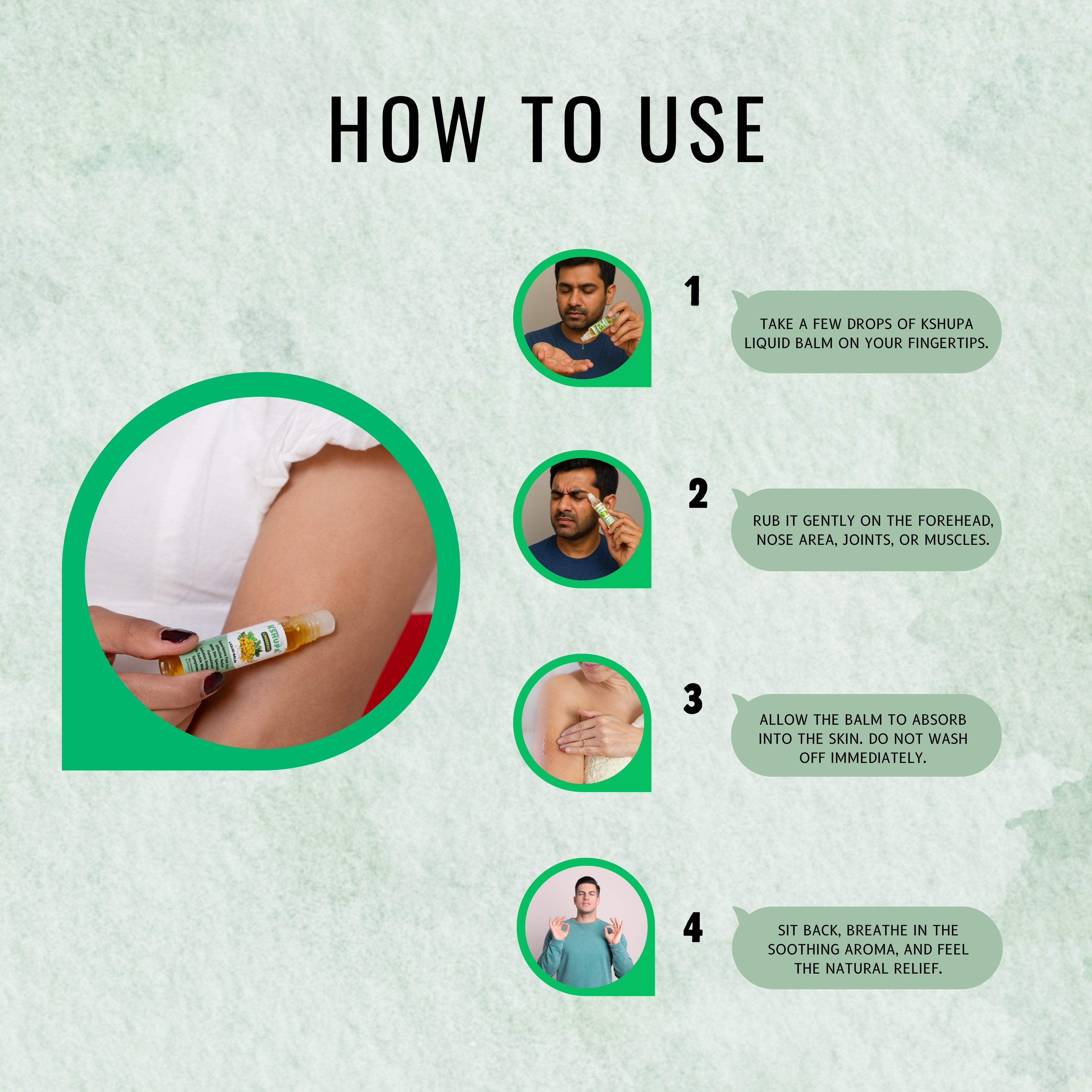 Herbal Liquid Balm | Headache, Pain & Cold Relief