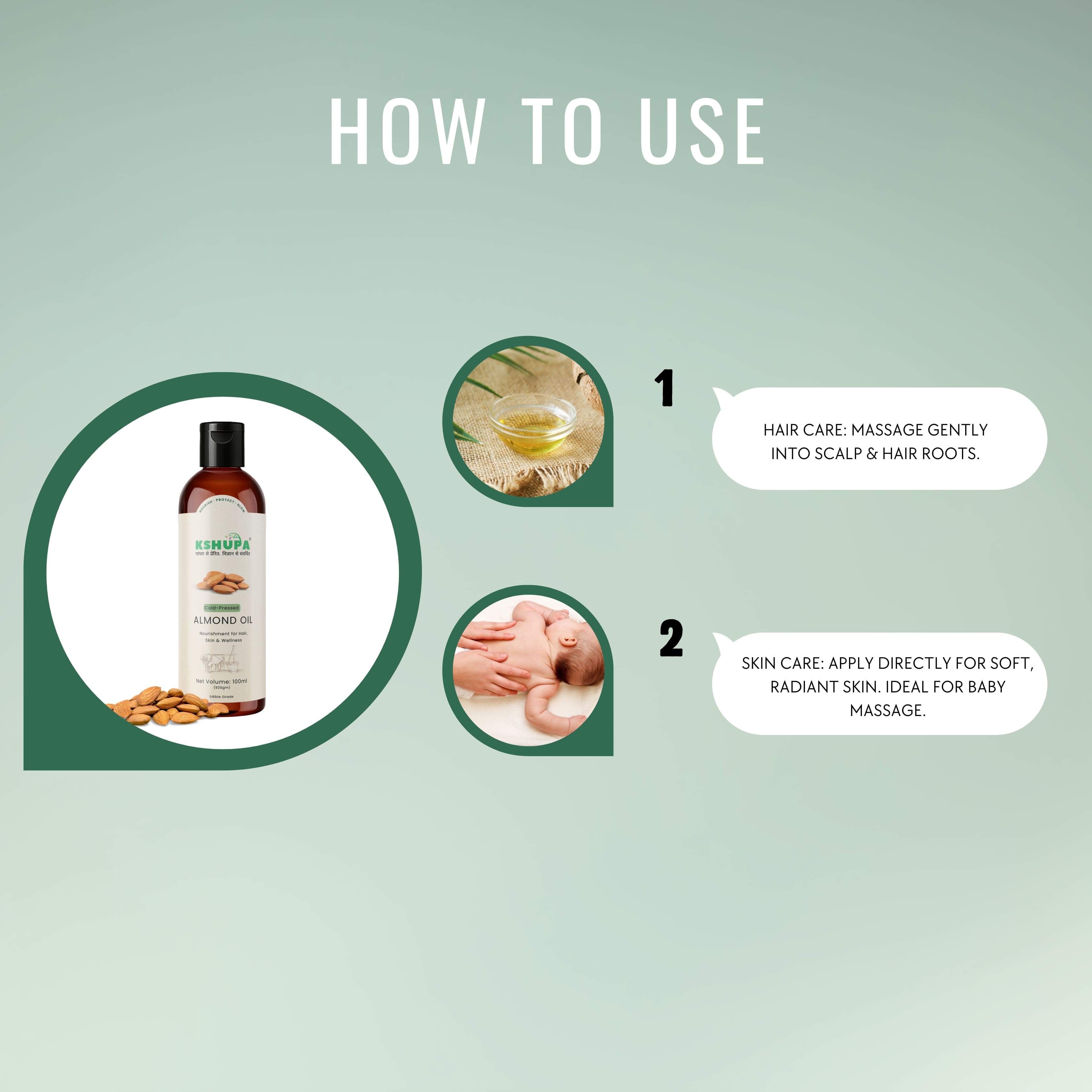 Cold-Pressed Sweet Almond Oil | Vitamin E for Skin & Hair