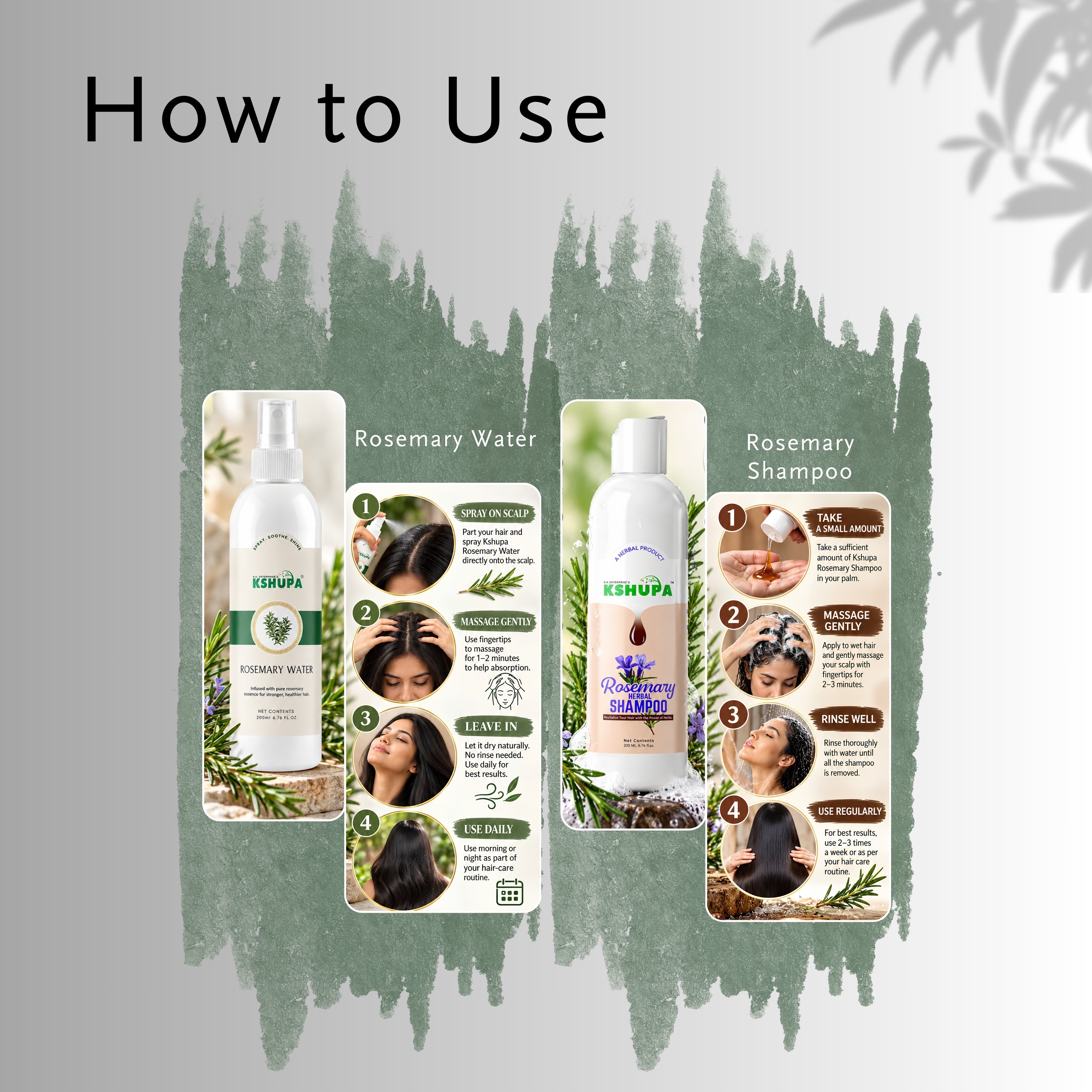 Hair Care Combo | Rosemary Water + Rosemary Shampoo