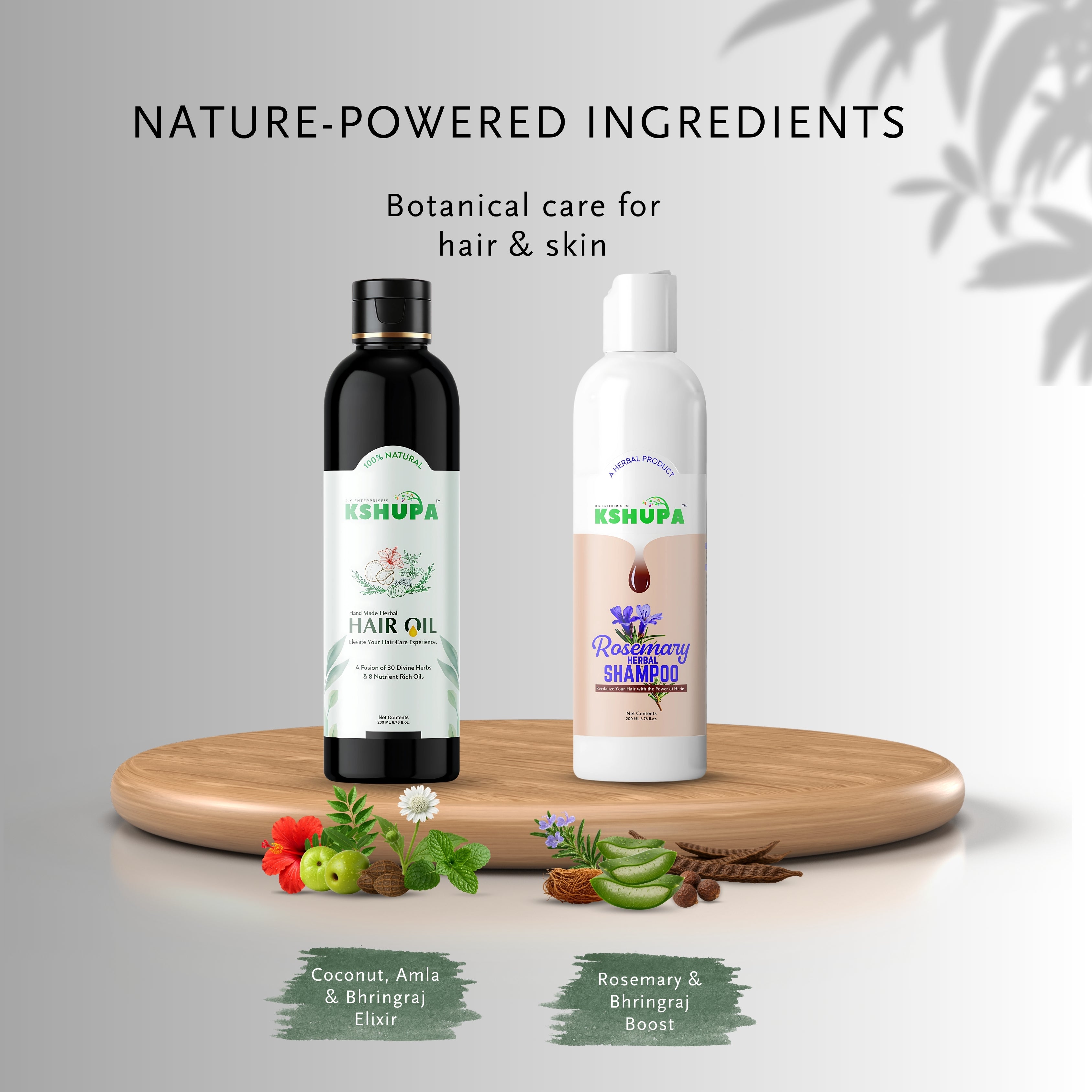 Hair Care Combo | Herbal Hair Oil + Rosemary Shampoo