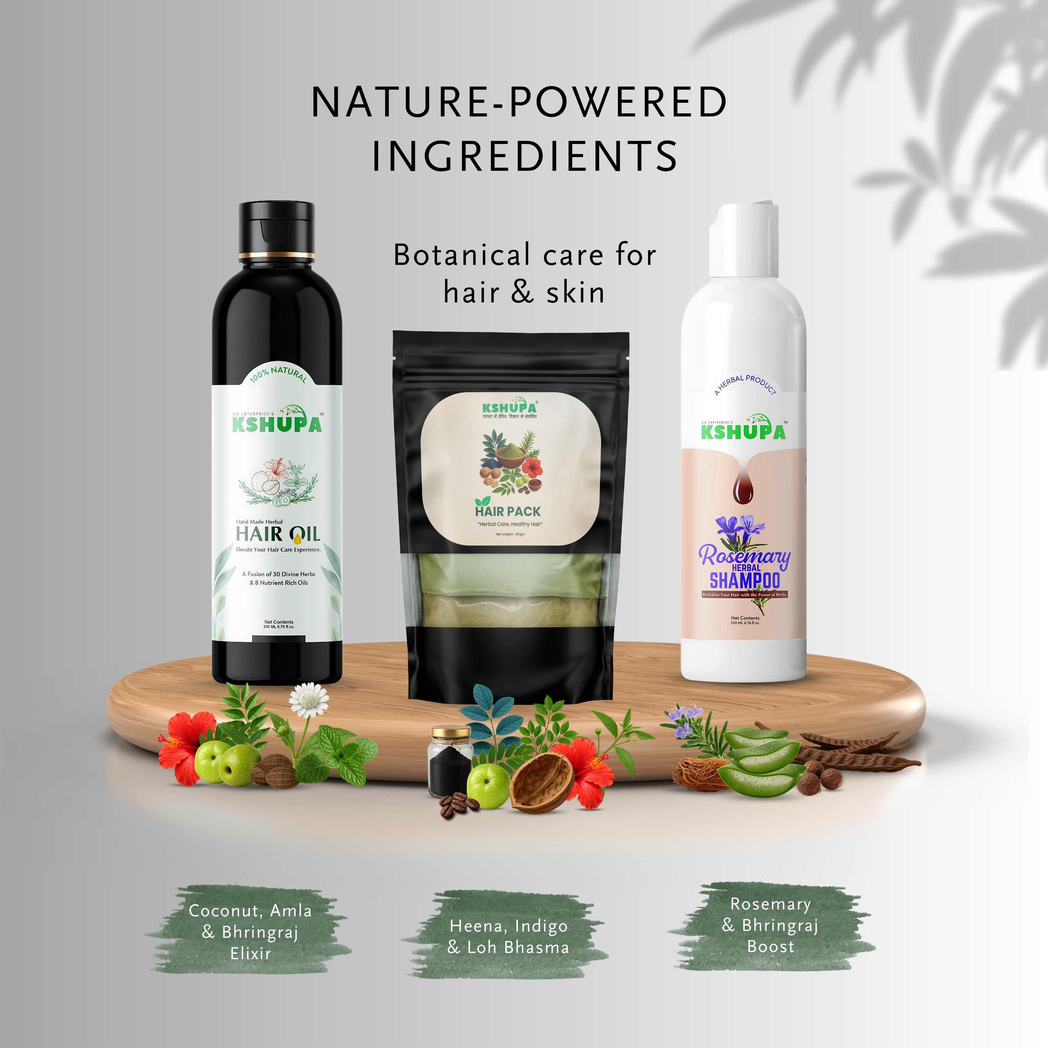 Total Hair Care Trio | Hair Oil + Shampoo + Hair Pack