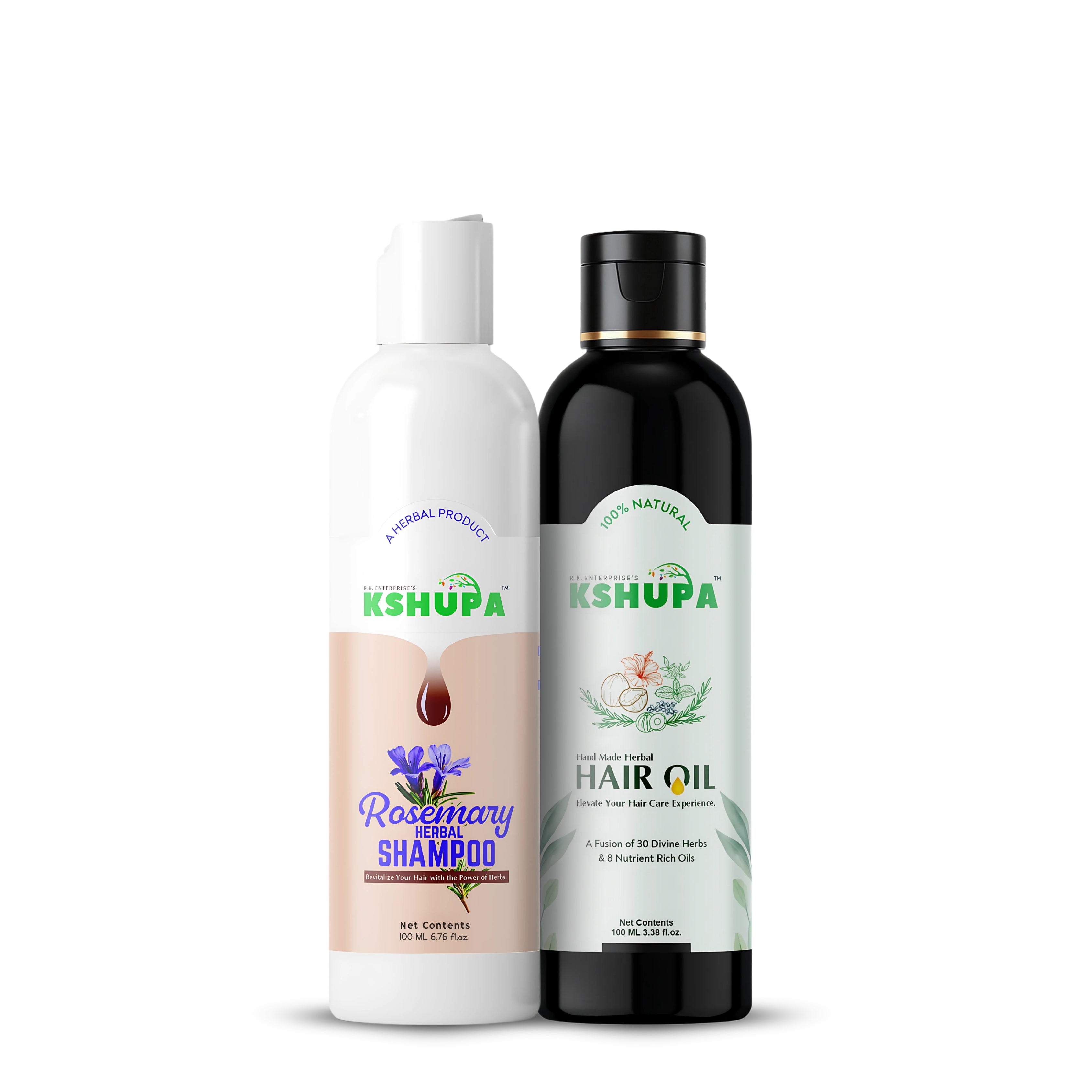 Hair Care Combo | Herbal Hair Oil + Rosemary Shampoo
