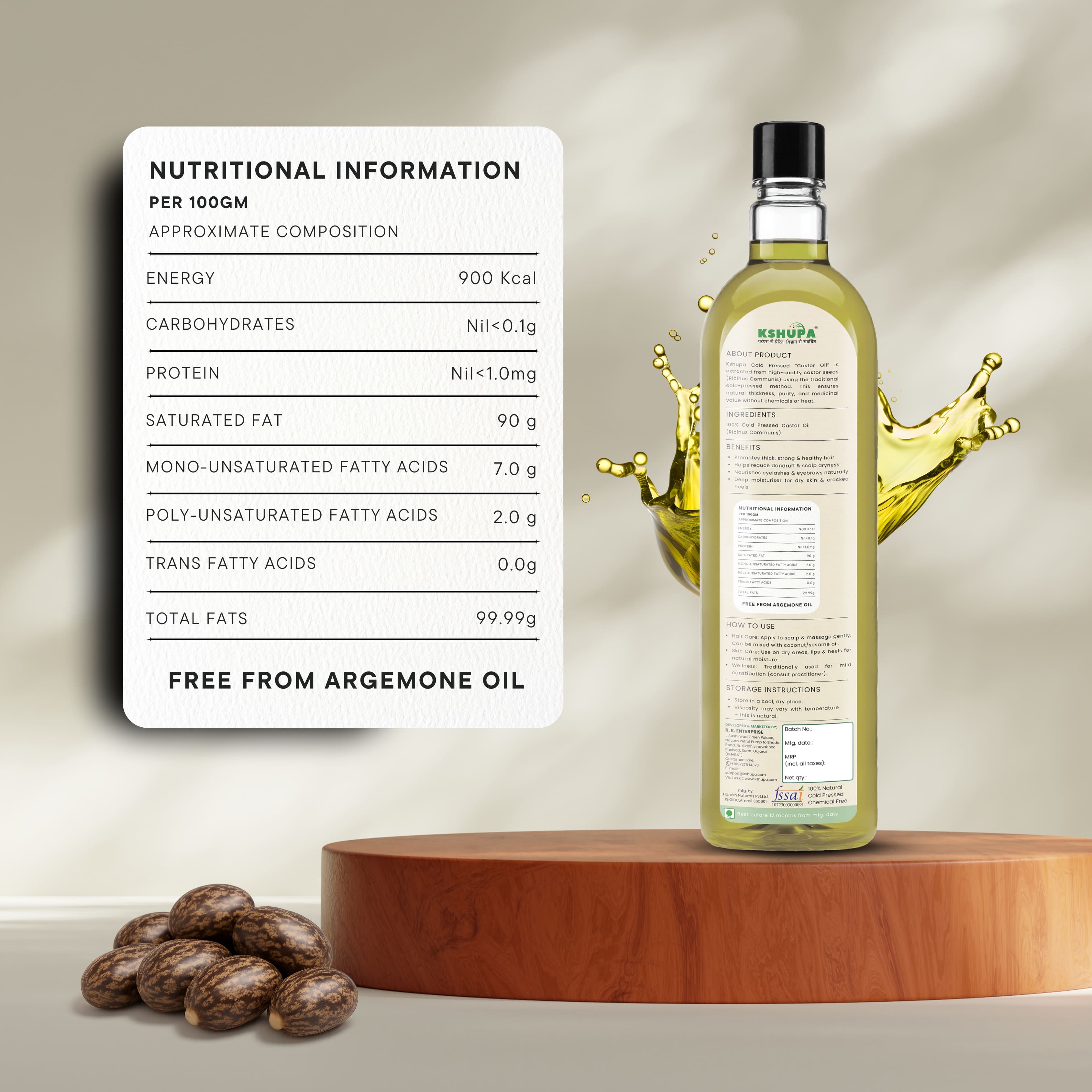 Cold Pressed Castor Oil | Pure Ayurvedic Erand Taila