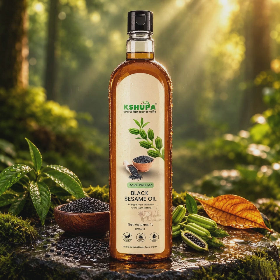Cold Pressed Black Sesame Oil | Ayurvedic Tila Taila