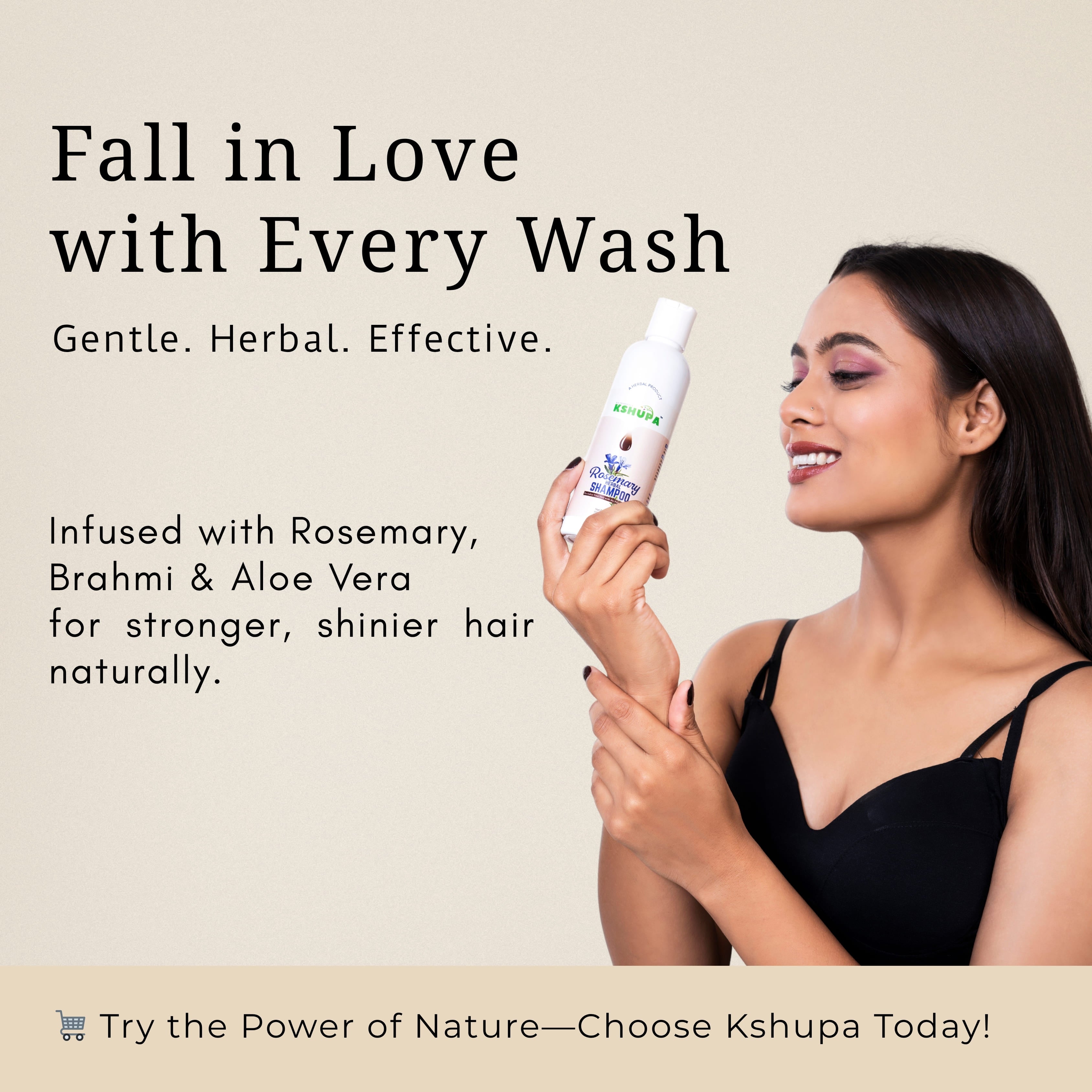 Rosemary Herbal Shampoo | Sulfate-Free Hair Fall Care & Dandruff Control