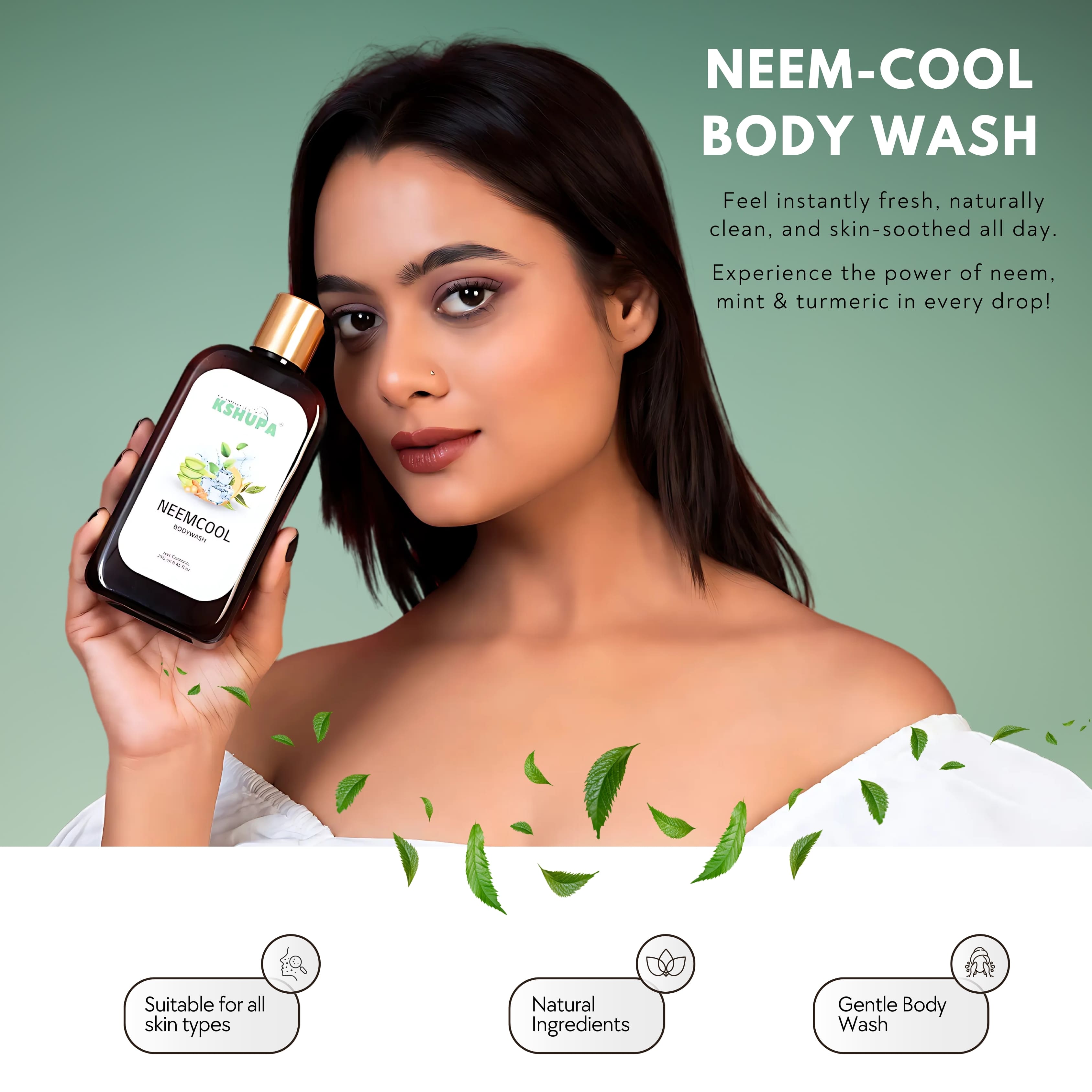 Neem-Cool Body Wash | Neem & Mint Herbal Shower Gel