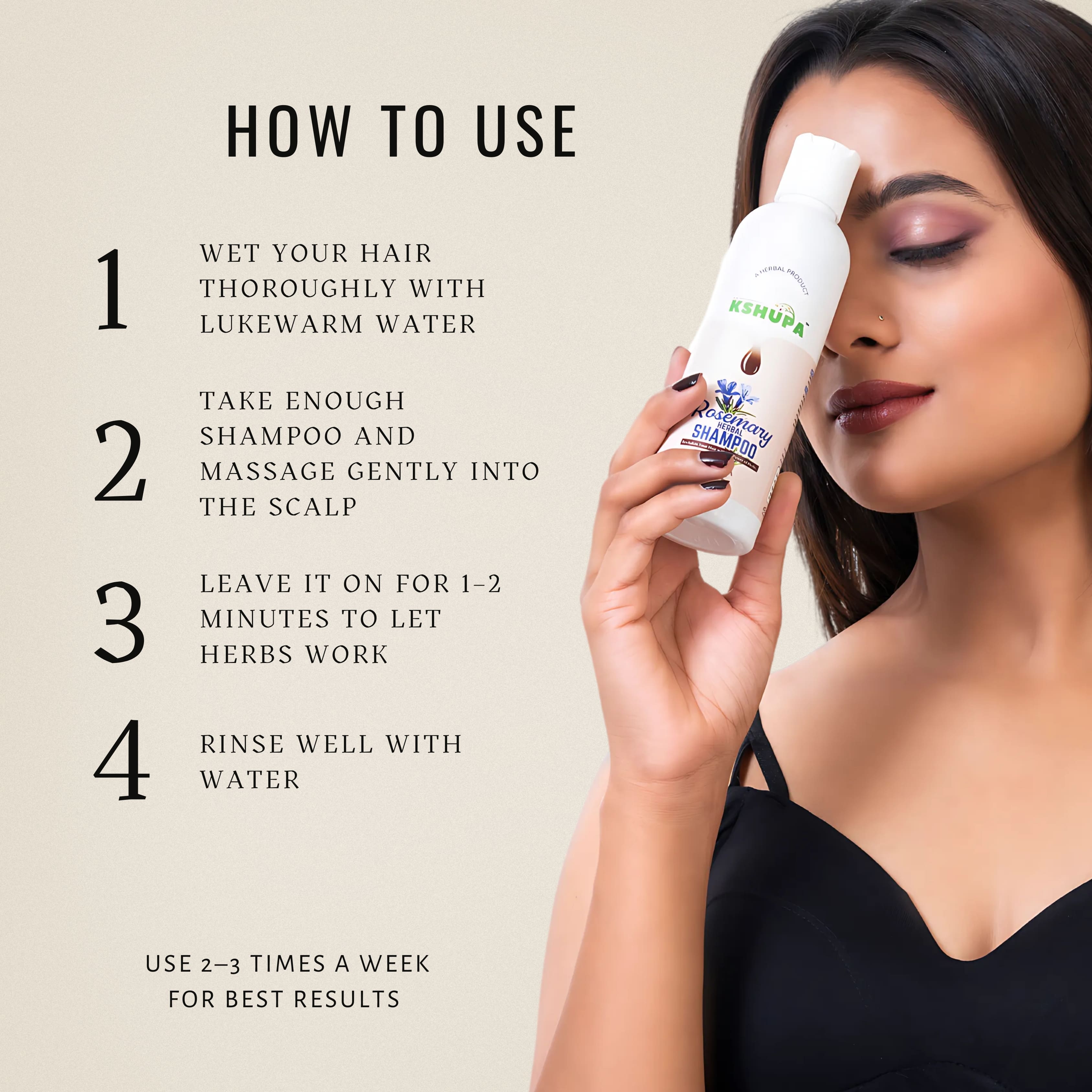 Rosemary Herbal Shampoo | Sulfate-Free Hair Fall Care & Dandruff Control
