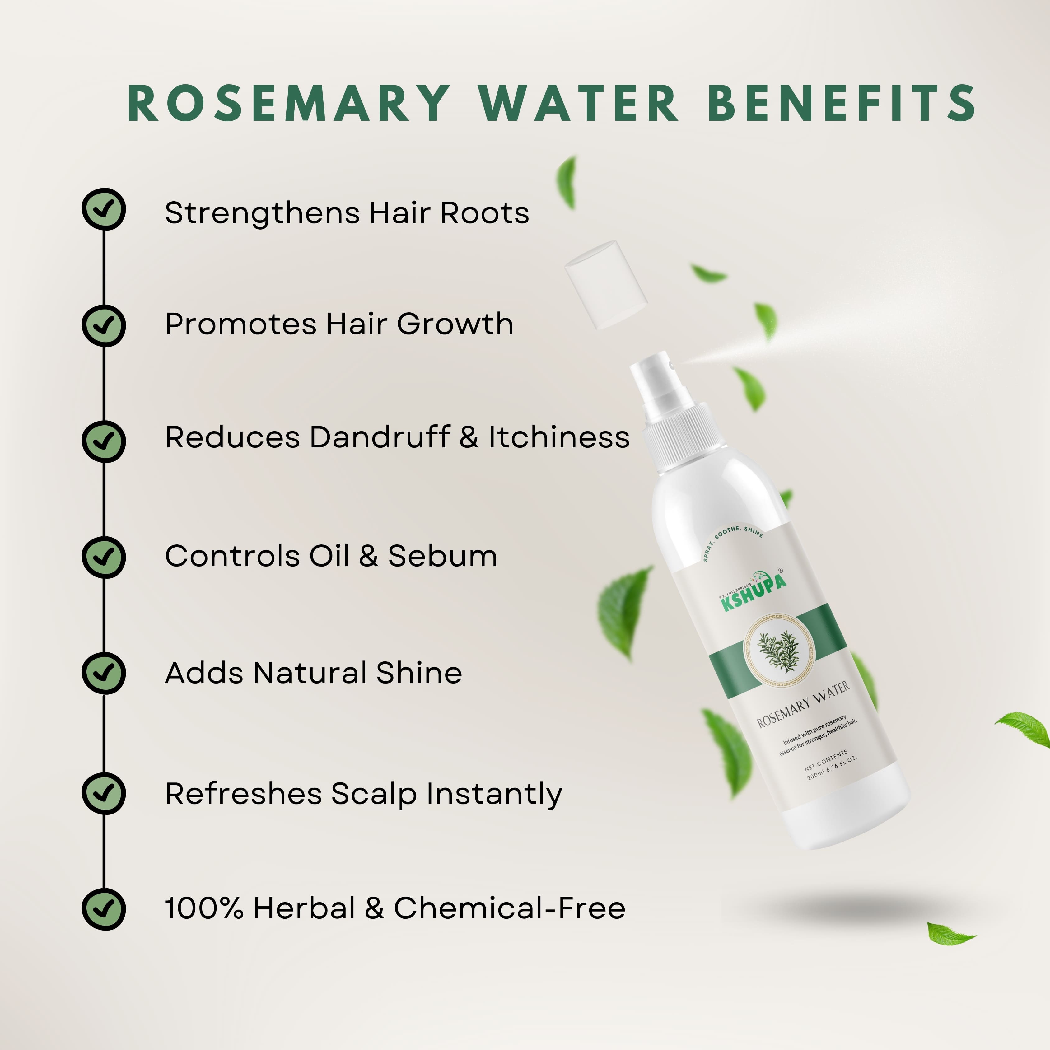 Rosemary Water | Daily Scalp Mist for Hair Care