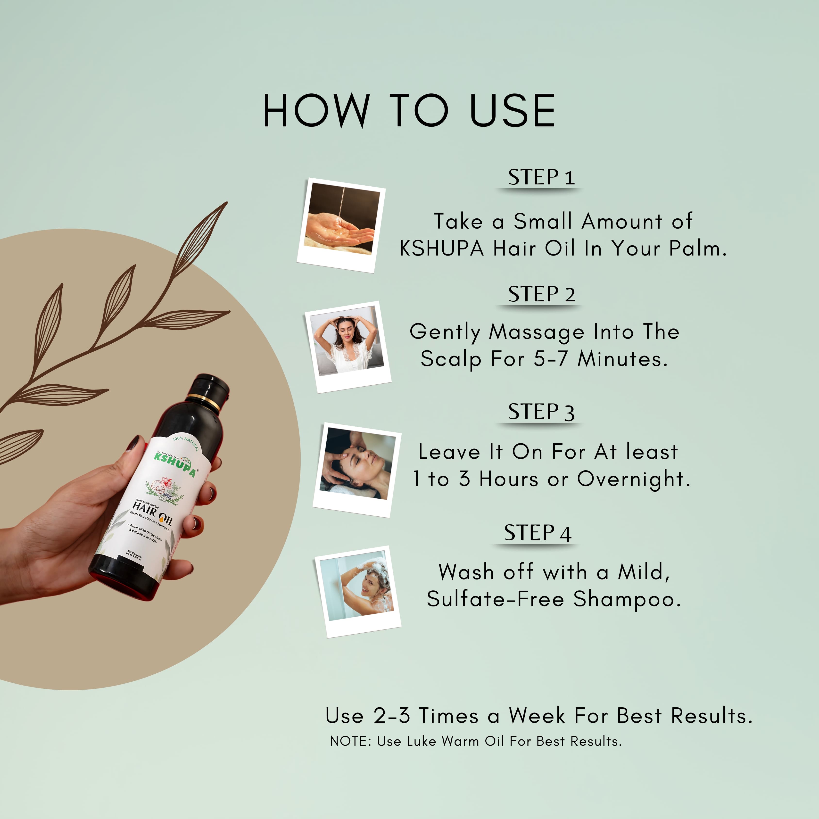 Handmade Ayurvedic Hair Oil | 32 Herbs & 8 Cold-Pressed Oils